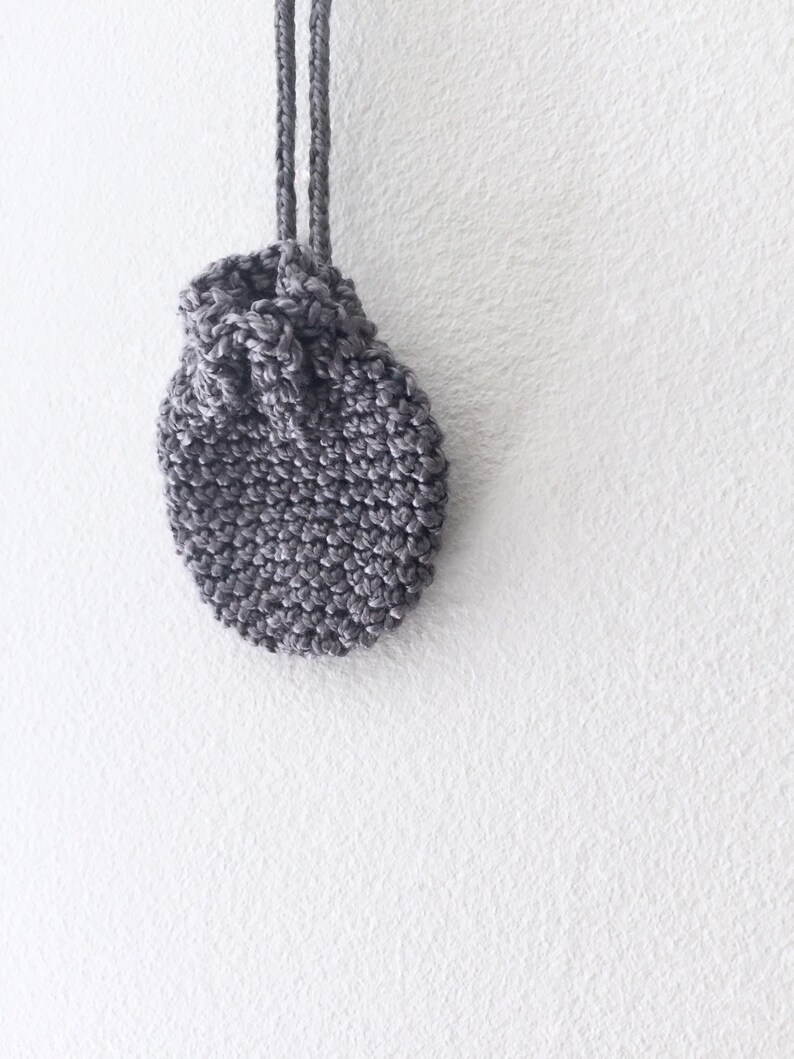 Nightshade No8 Hand Dyed Small Pouch Necklace