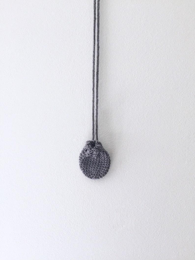 Nightshade No8 Hand Dyed Small Pouch Necklace