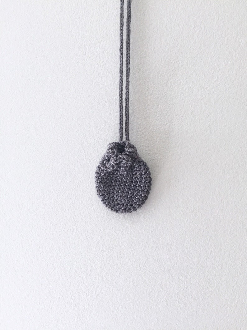 Nightshade No8 Hand Dyed Small Pouch Necklace