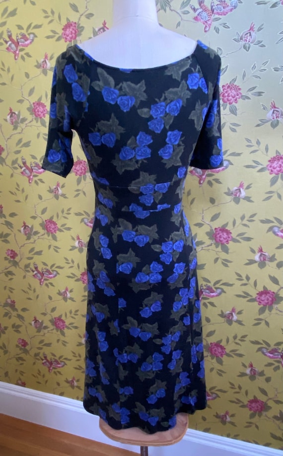 betsey johnson blue floral dress Striped Short Sleeve Polo Dress main image 1