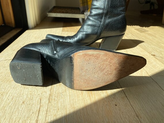 Italian-made Pointed-toe Half Boots - image 4