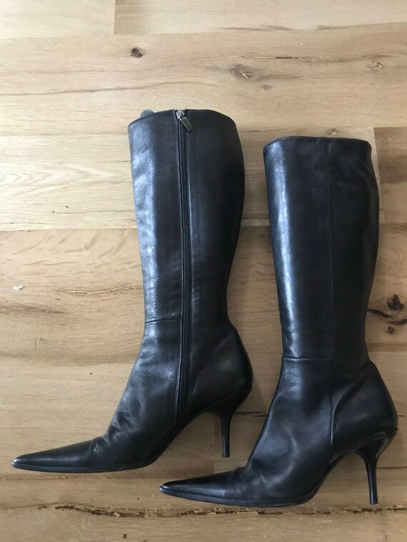 knee high boot heels outfit