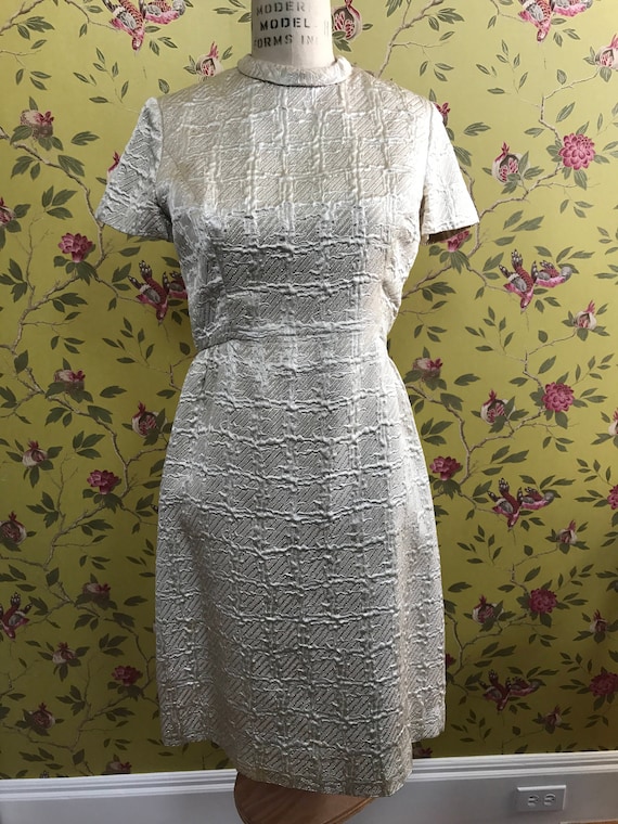 1960's Gold Brocade Jackie-O Dress