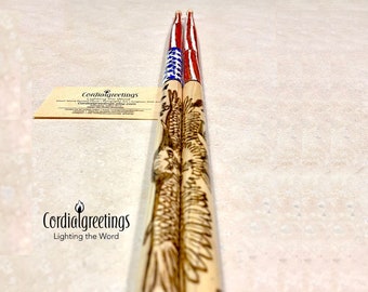Personalized drumsticks - Custom made drum sticks - patriotic - usa drummer gift - retirement - military gift - service gift - flag stix