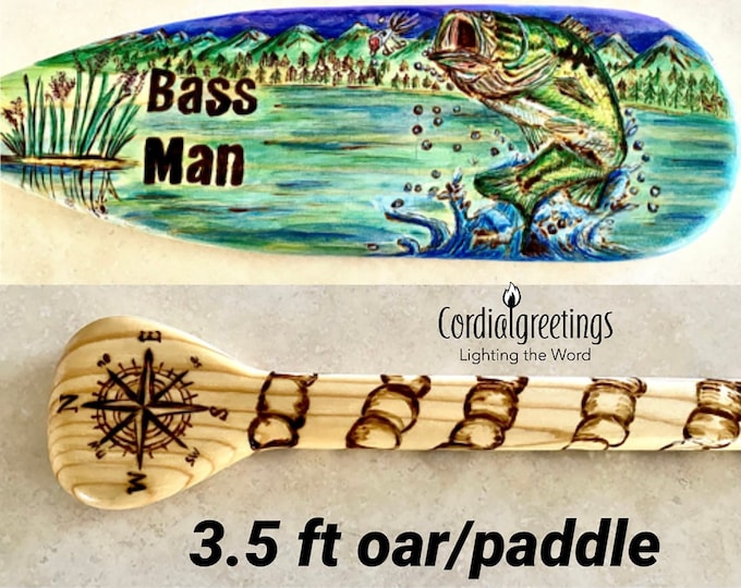 Fishing Gifts for Dad - Lake Wall Art - Customized Paddle - Bass ...