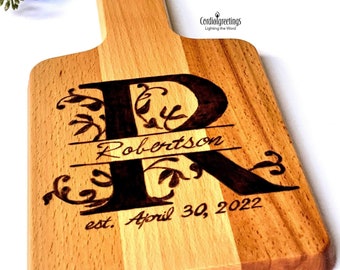 5 year anniversary gift -personal cutting board - recipe cutting board- wooden cutting board - retirement gift-wedding gift