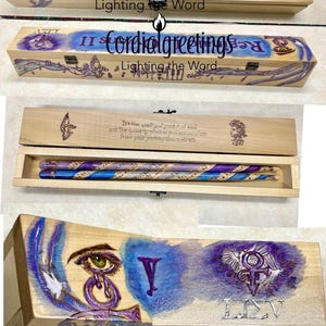 Drumstick box set – drumstick box - drumstick case – customized drumsticks - grad gift - drummer gift -5 yr anniv.- retirement- fathers day image 10