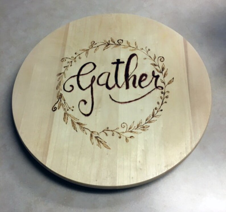 Lazy Susan Wooden Turntable Personalized Lazy Susan Etsy
