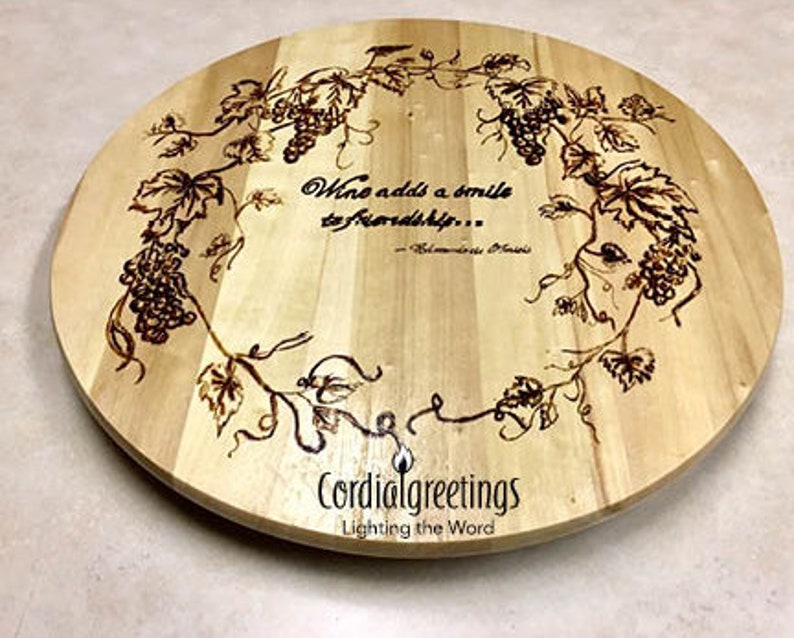 Lazy susan Wooden turntable personalized lazy susan Etsy