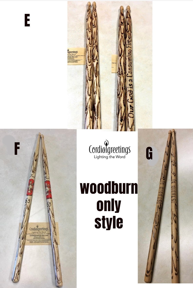Personalized drumsticks fire fighter gift snare drum sticks flames drummer gift customized drumsticks music cool designs fire image 4