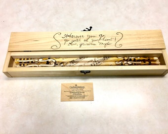 Drumstick box set – drumstick box - drumstick case – customized drumsticks -  grad gift - drummer gift -5 yr anniversary - retirement- vday