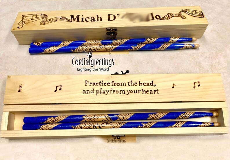 Drumstick Box Set Drumstick Box Drumstick Case Etsy