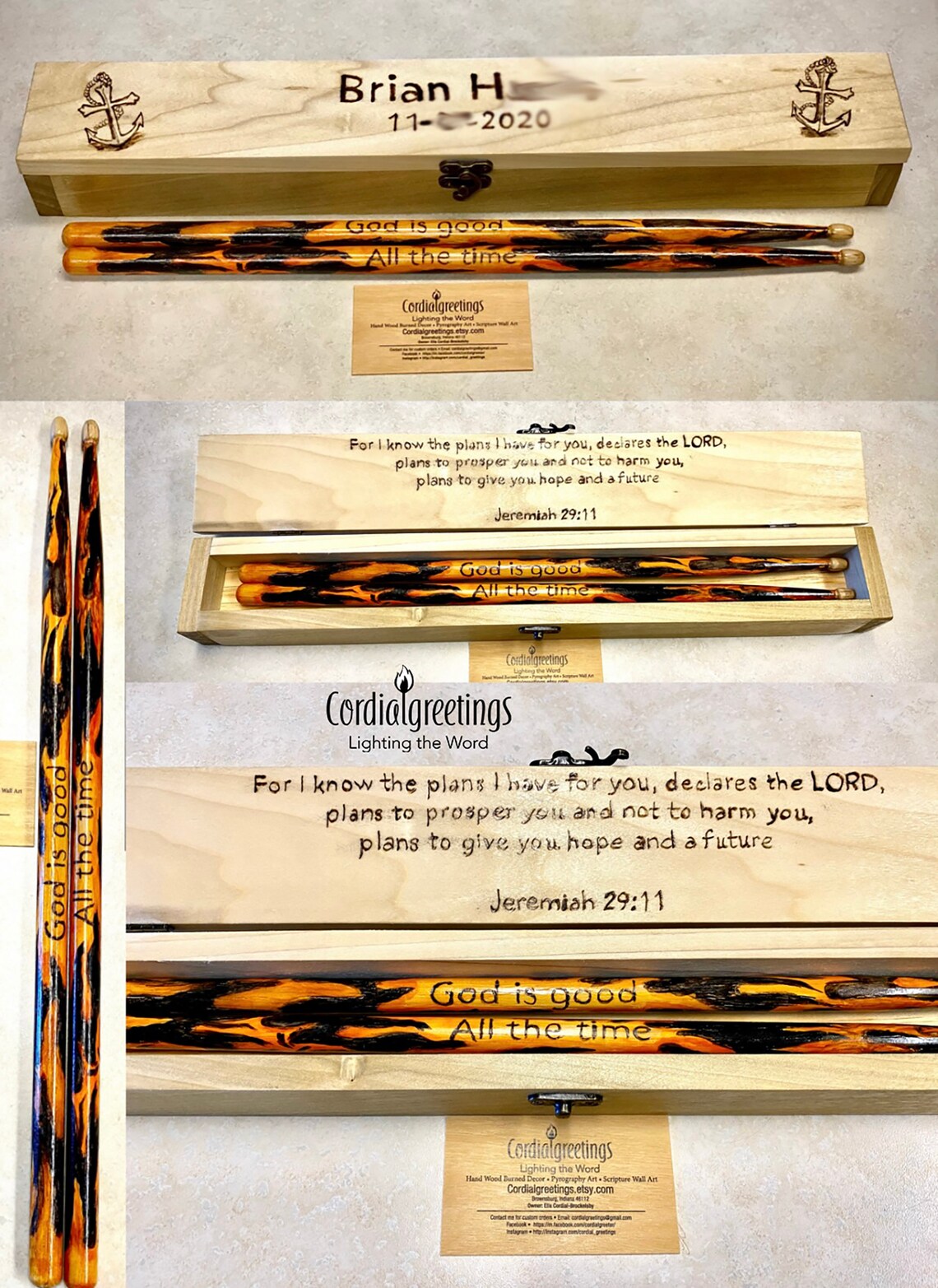 Drumstick box set drumstick box drumstick case Etsy