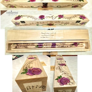 Drumstick box set – drumstick box - drumstick case – customized drumsticks - grad gift - drummer gift -5 yr anniv.- retirement- fathers day image 12
