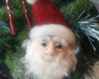 Santa Decoration/Father Christmas/Needle Felted Christmas Ornament/Xmas Decoration/Felted Santa/Xmas Tree Decoration/Felted Father Xmas