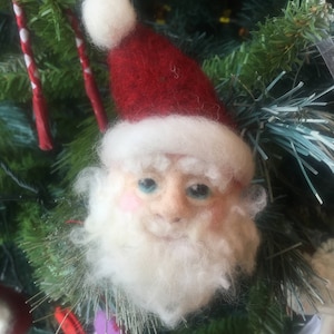 Santa Decoration/Father Christmas/Needle Felted Christmas Ornament/Xmas Decoration/Felted Santa/Xmas Tree Decoration/Felted Father Xmas