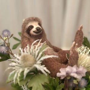 OOAK Needle Felted Sloth Sculpture – Made to Order Handmade Wool Sloth ...