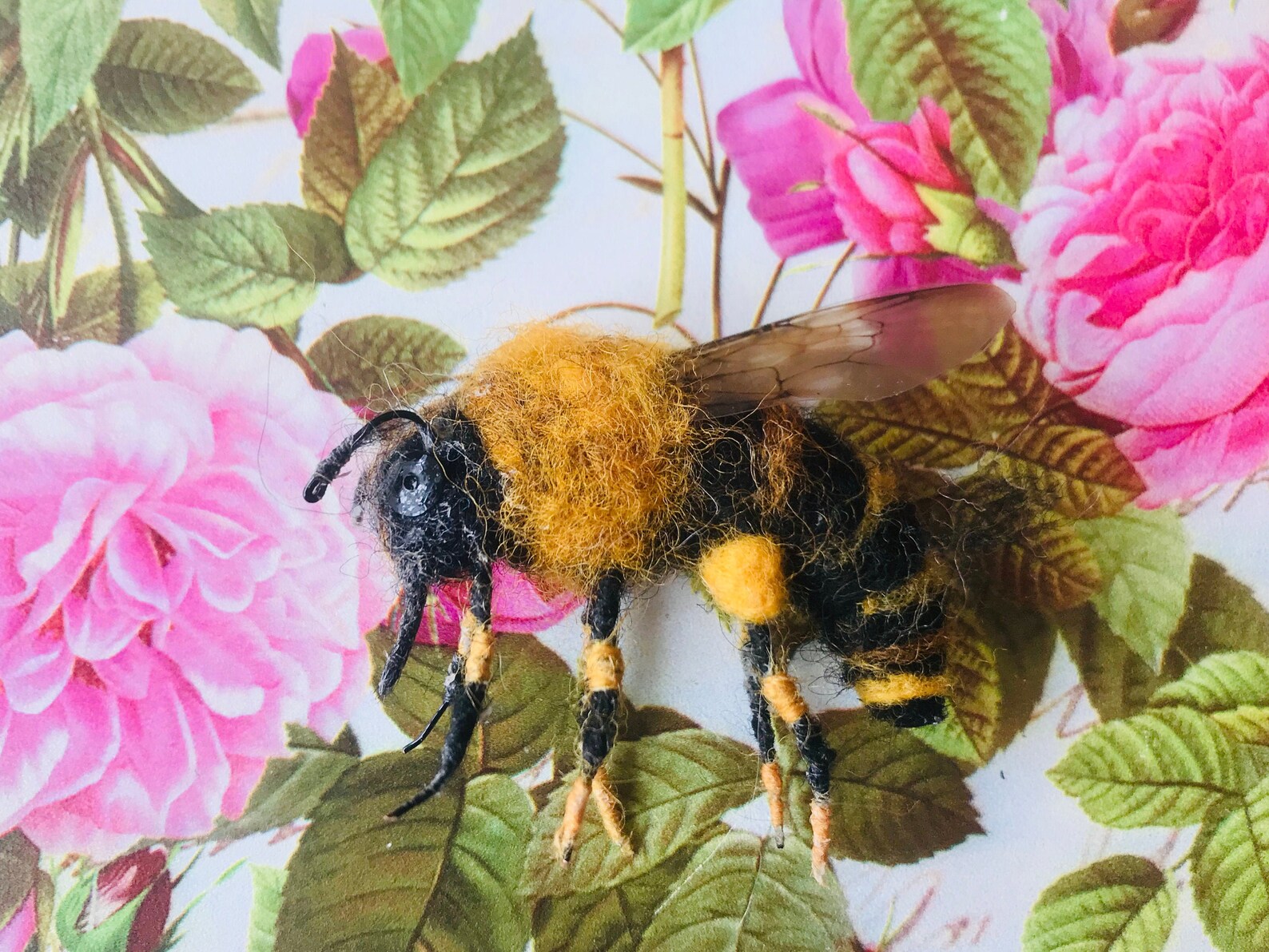 Honey Bee/needle Felted Honey Bee/bee Art/bee/bee Ornament/bee Etsy