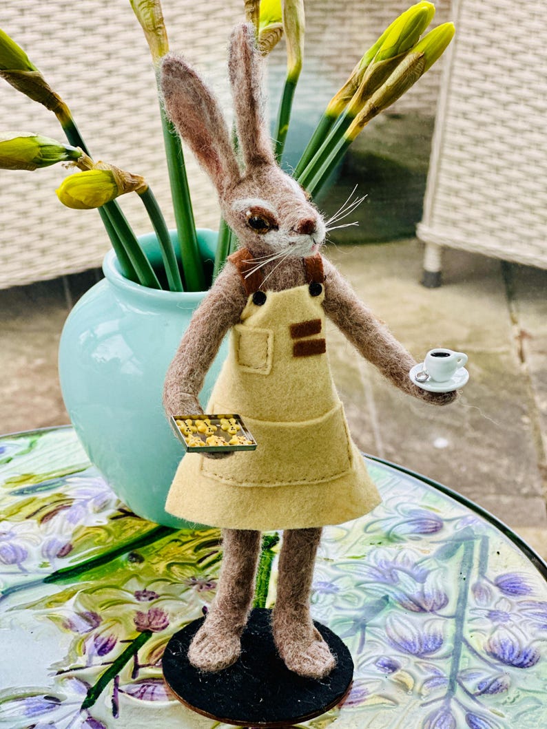 Felted Bunny Doll: Cute Rabbit, 'tilly' Rabbit Ornament, Needle Felted ...