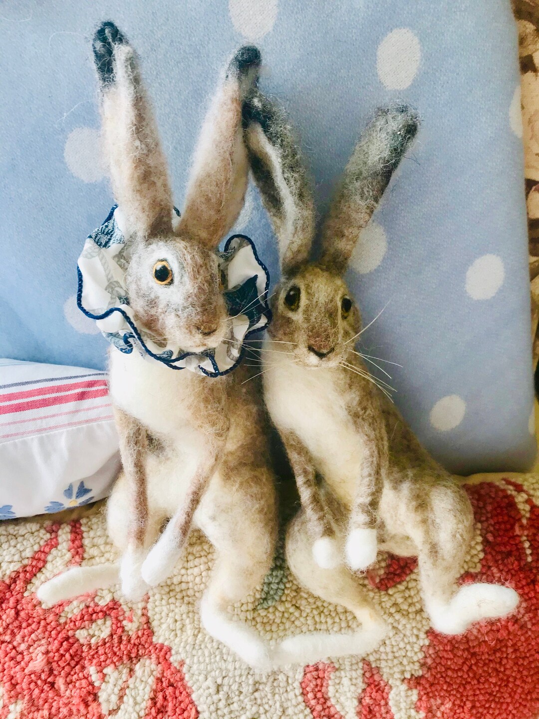 Needle Felted Vintage Hare: Rabbit Gift/needle Felted Hare/felted Hare ...