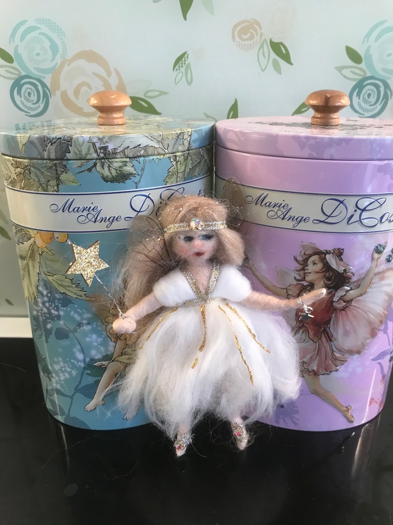 FairyNeedle felted FairyChristmas FairyChristmas DecorFairy ornamentFairy giftXmas FairyFairy DecorationFairy Tree Ornament