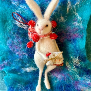 Filzkaninchen Ornament/Nadelfilz-Kaninchen/Kaninchen-Puppe/Kaninchen-Ornament/Limited Edition/Nadelfilz-Ornament/handgemacht