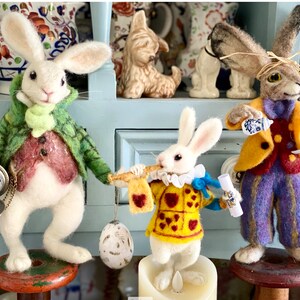 The Herald Rabbit/white Rabbit/alice Rabbit Art Doll/needlefelted ...
