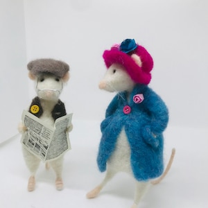 Felt Mouse/Mouse ornament/Character Mouse/Cute Mouse/Miss Mousey/Mice/Mice ornaments/Needle felt Mouse/Mouse Gift/Mouse doll/mouse present image 5