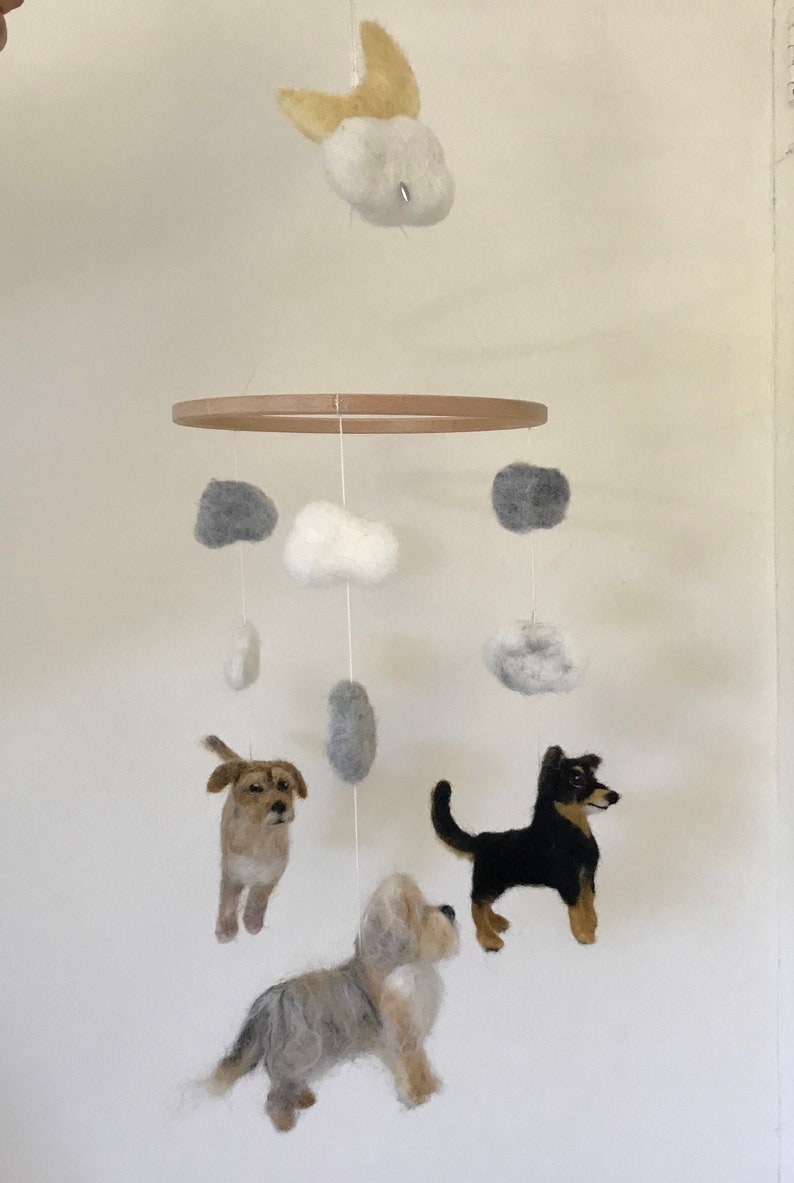 Pet Portrait Mobile/dog Crib Mobile/ooak Cot Mobile/pet Etsy