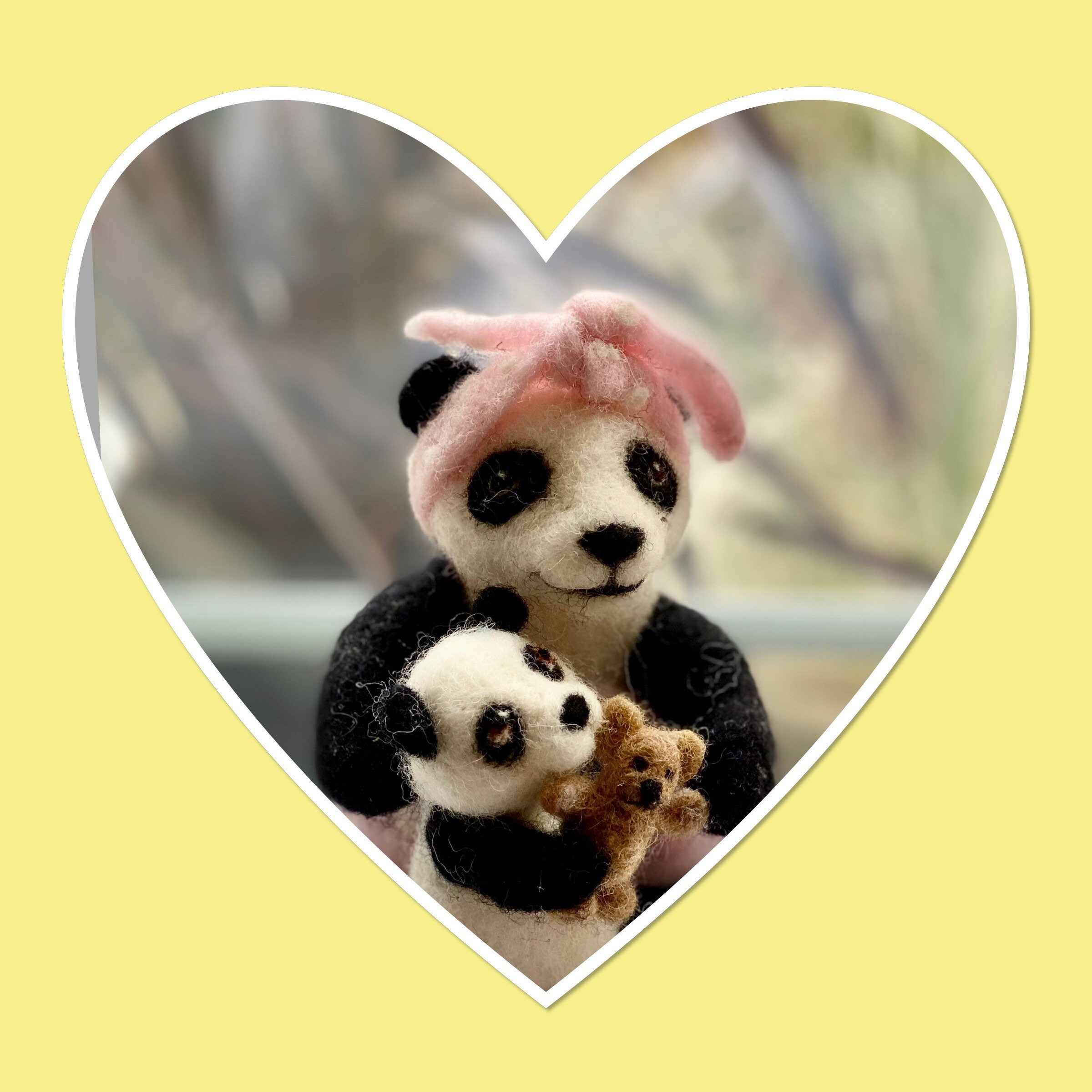 Panda Needle Felted Pandas Mom And Baby Pandas Bear Gift Panda Etsy Panda Needle Felted Pandas Mom And Baby Pandas Bear Gift Panda Etsy