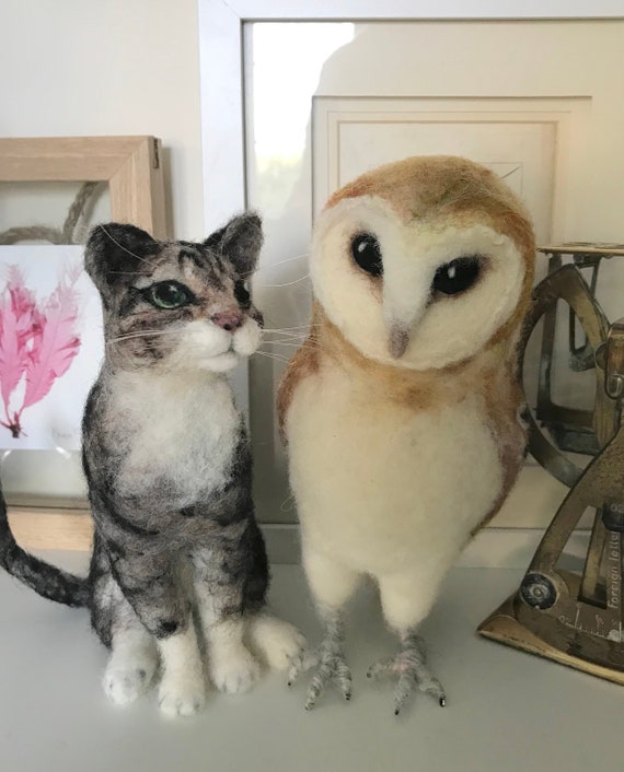 Pussycat Owl And The Pussycat Needle Felted Cat Needle Felted Etsy