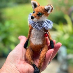 Miniature Fox/Vintage Fox Fox doll/Small fox/Needle Felted Fox/Little Fox/Felt Fox/Fox sculpture/Felted Fox/Fox ornament/Fox gift/Cute fox