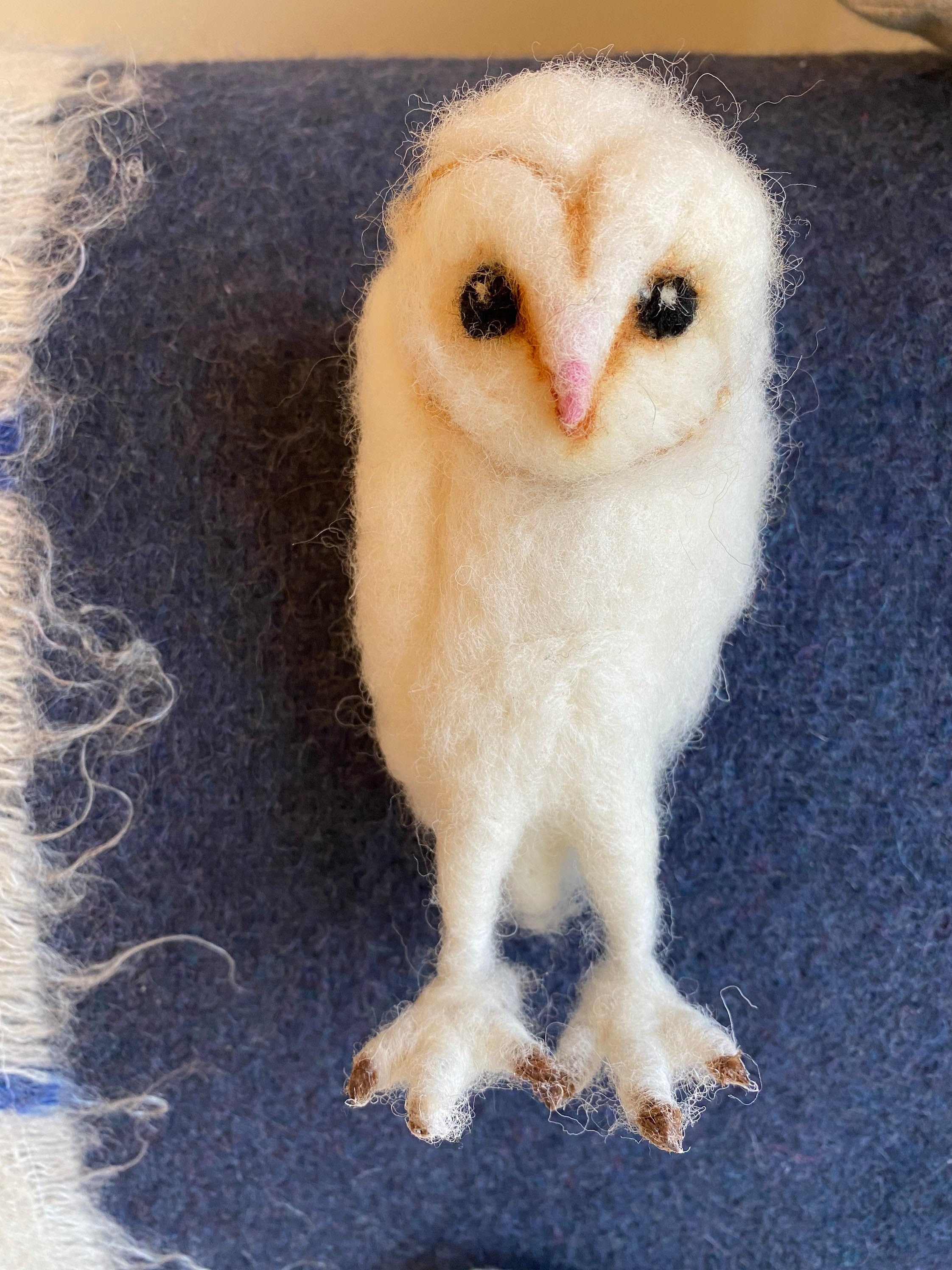 Owl Baby Barn Owl Baby Owl Needle Felted Owlet Mothers Etsy