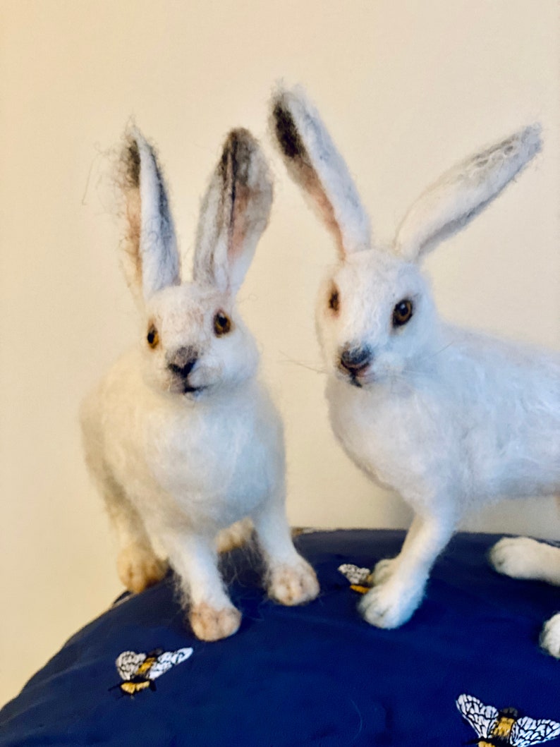 Snowshoe Hare/arctic Hare/arctic Hare Sculpture/needle Felted Etsy UK