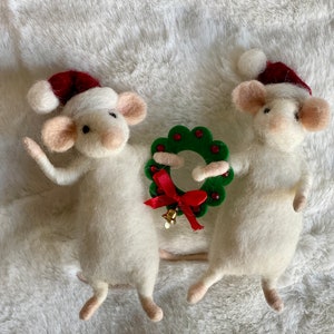 Mouse/Xmas Mouse/Mouse ornament/Cute Mouse/Christmas Mouse/Mice/Mice ornaments/Needle felted Mice/Needle felt Mouse/Mouse Gift/Mouse doll
