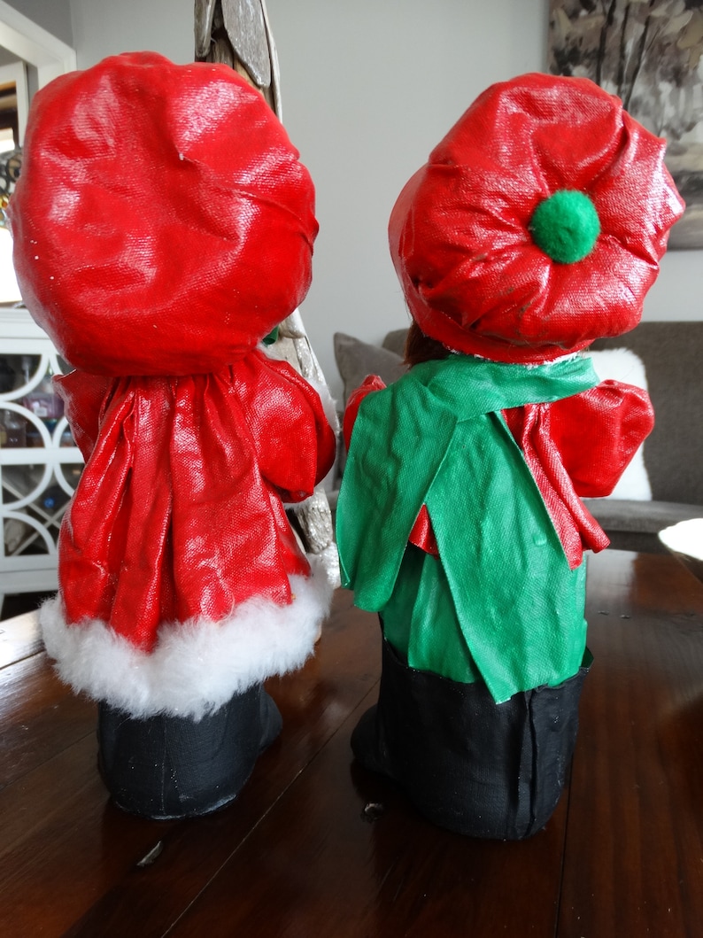 Vintage Paper Mache Christmas Carolers - Etsy