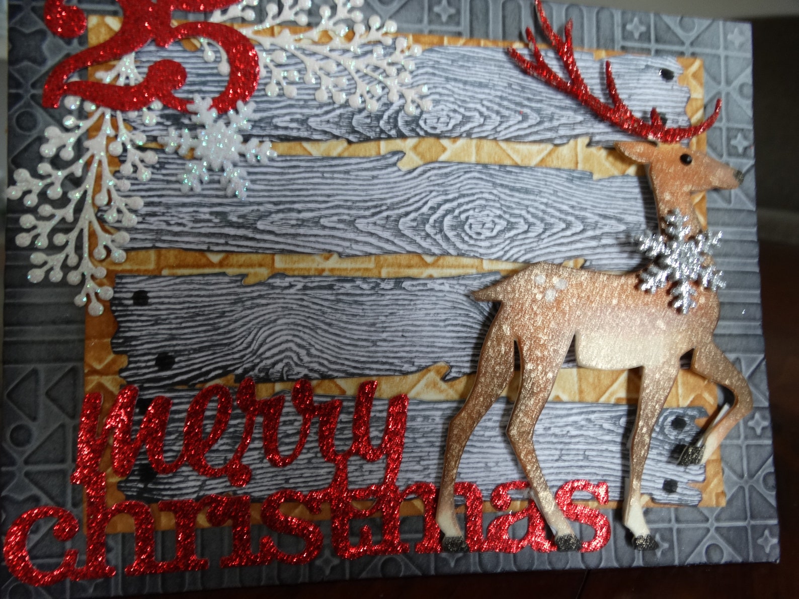 Hand made Deer Christmas Card | Etsy