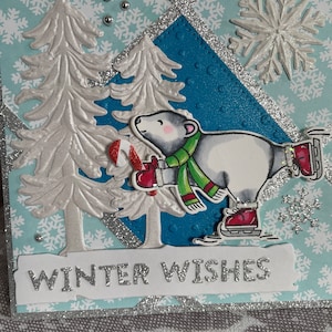 Skating Polar Bear card