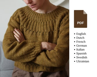Knitting pattern - Javelin - Boxy Textured Pullover