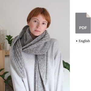 Knitting pattern - Unisex Asymmetric Scarf - Rebellious scarf