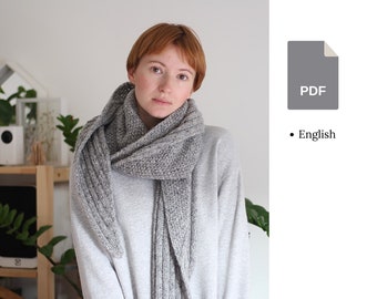 Knitting pattern - Unisex Asymmetric Scarf - Rebellious scarf