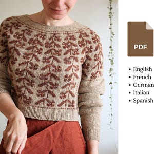 Knitting pattern | Pictus pullover | botanical stranded colourwork