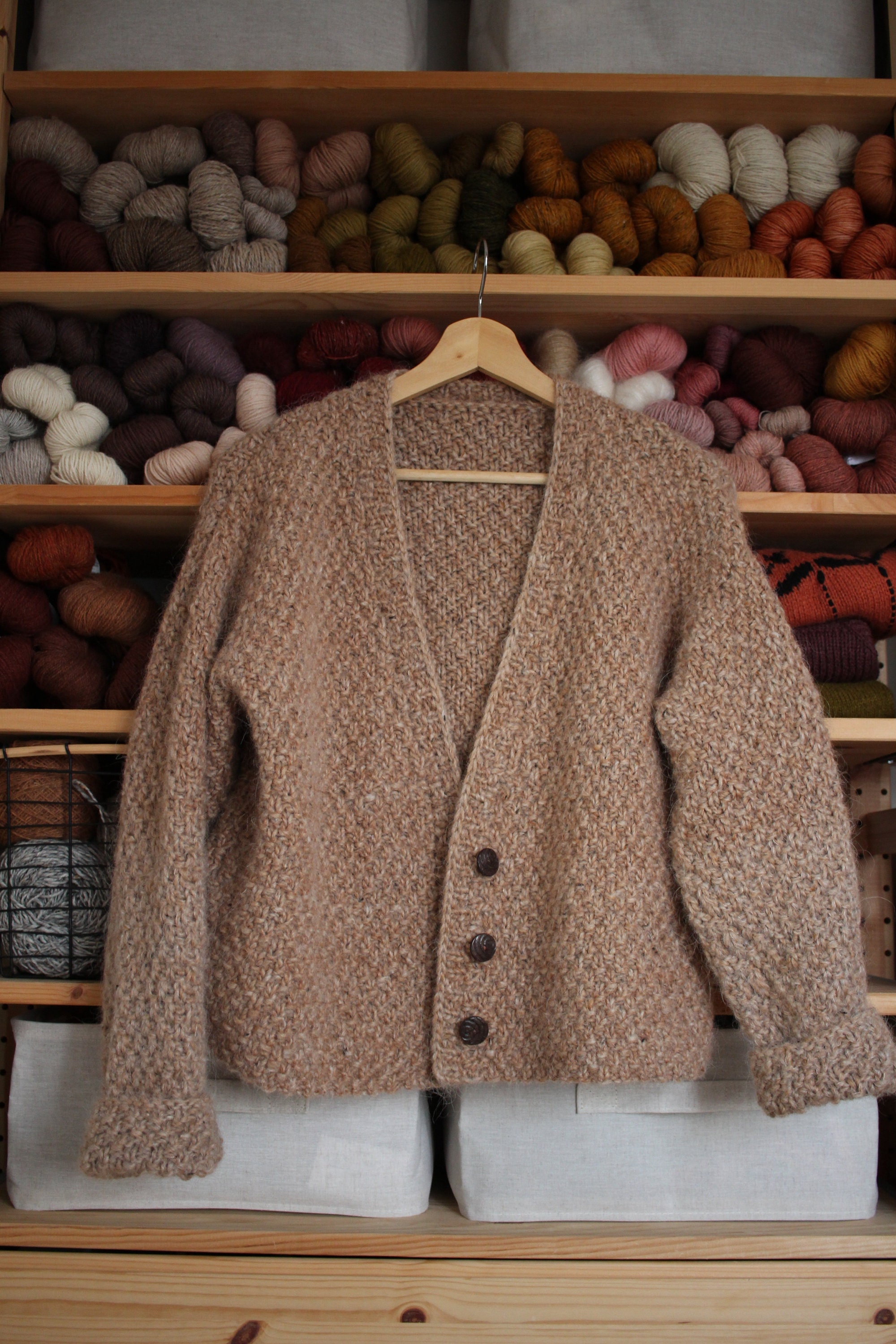 Knitting Pattern - Oversized V-neck Cardigan With Pockets - Mam