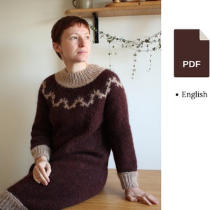 Strickanleitung - Vinber dress- Schlichtes vielseitiges Kleid oder Pullover