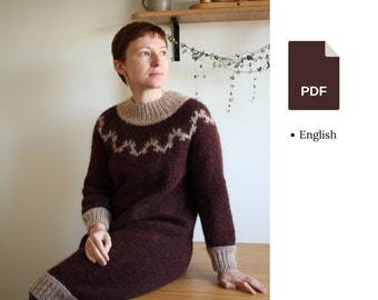 Knitting pattern - Vinber dress - Simple versatile dress or pullover