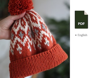 Stickmönster - Unisex Fair Isle-mössa