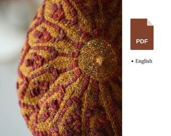 Knitting pattern - Floral colour work beret or tam