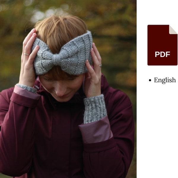 Knitting pattern - Double Reversible Headband Ear Warmer - knitting instructions