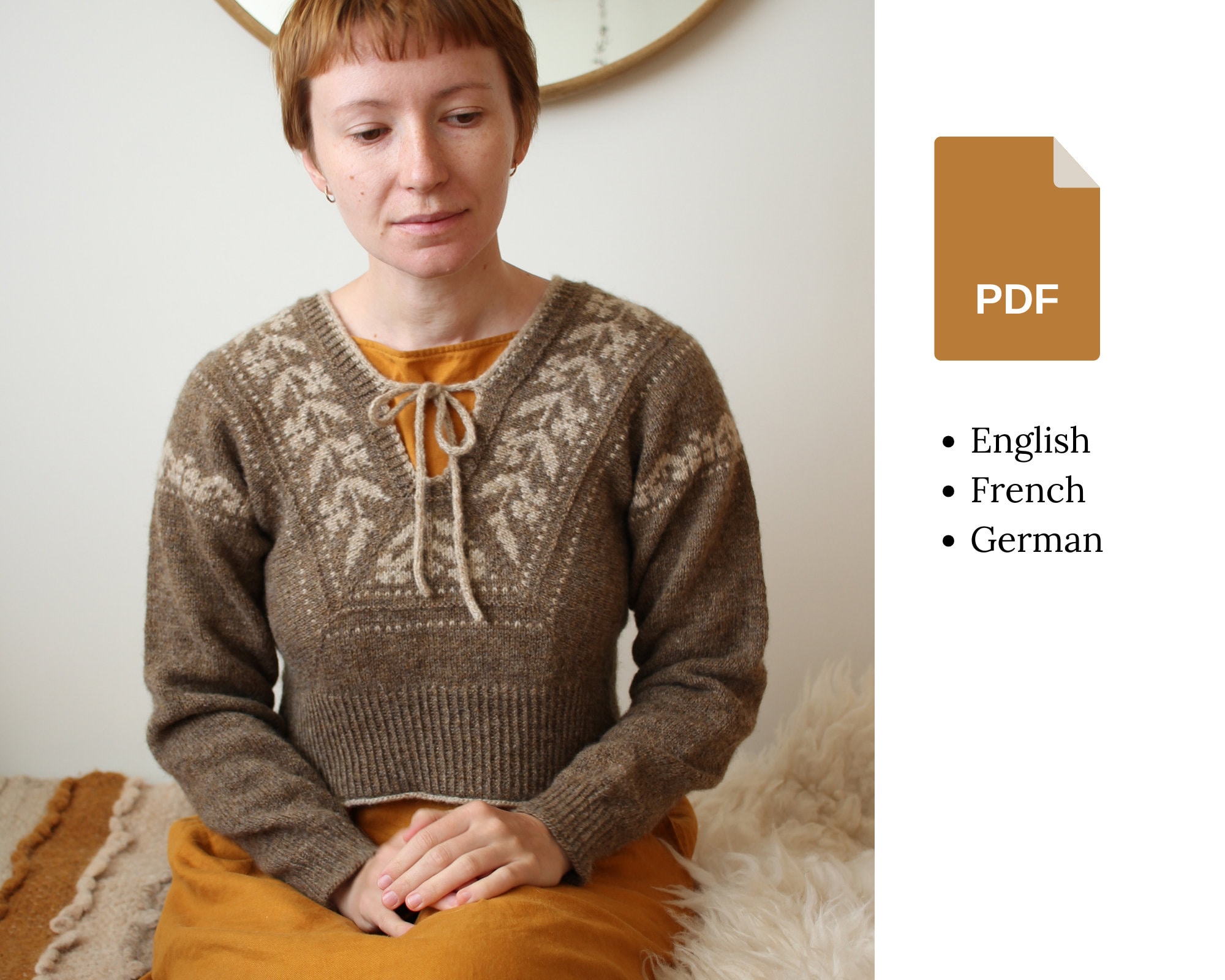 Knitting Pattern | Bifurca Pullover | Floral Colourwork V