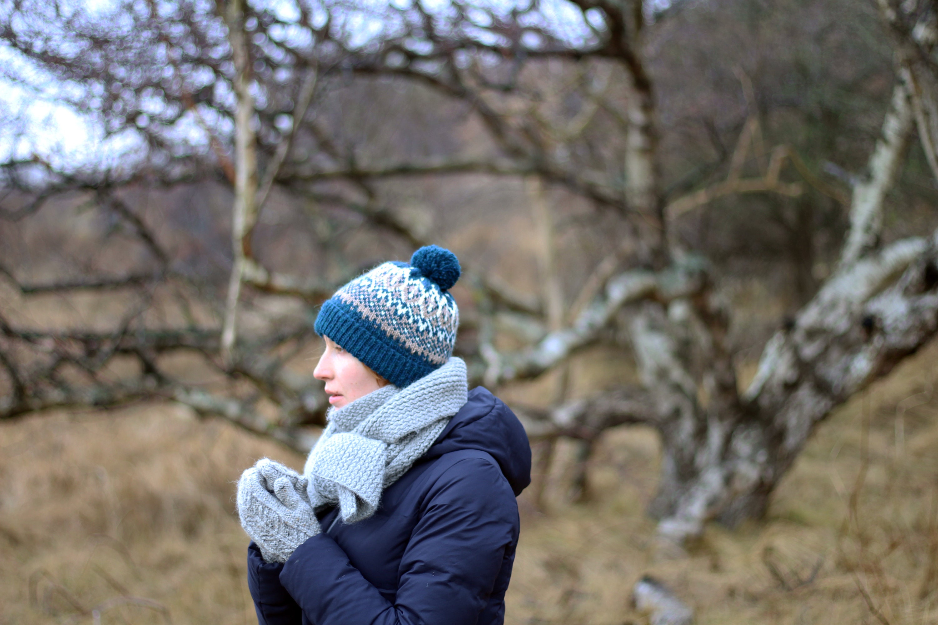 Fair Isle Beanie - Teal